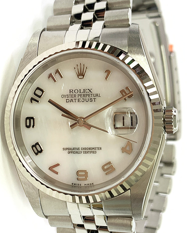 Rolex Datejust 36MM Mother of Pearl Dial Jubilee Bracelet (16234)