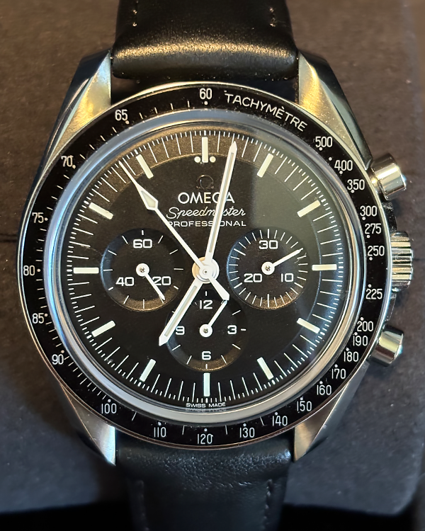 2021 Omega Speedmaster Professional Moonwatch 42MM Black Dial Leather Strap (310.32.42.50.01.002)