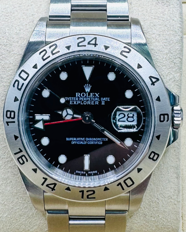 2002 Rolex Explorer II 40MM Black Dial Steel Bracelet (16570)