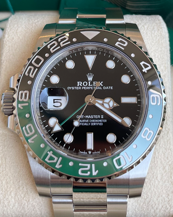 2023 Rolex GMT-Master II "Sprite" 40MM Oystersteel Black Dial Oyster Bracelet (126720VTNR)