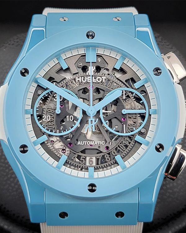 Hublot Classic Fusion Blue Special Edition 45MM Ceramic Skeleton Dial (525.EX.0129.RW.TMY21)