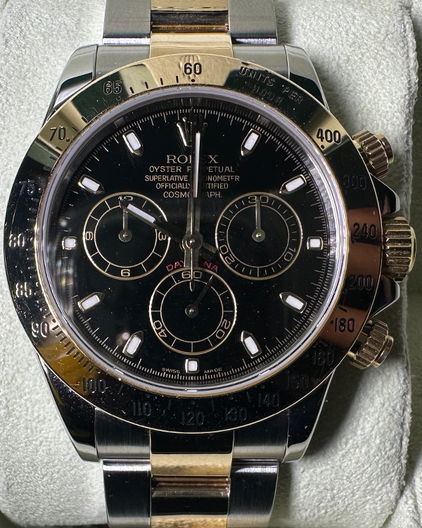 2007 Rolex Cosmograph Daytona 40MM Black Dial Two-Tone Bracelet (116523)