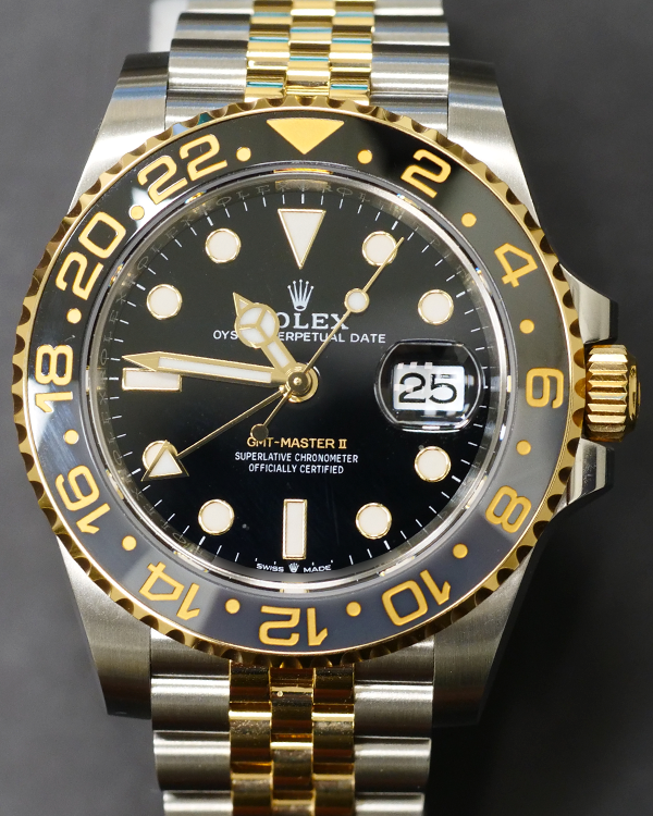 2024 Rolex GMT-Master II 40MM Black Dial Two-Tone Jubilee Bracelet (126713GRNR)