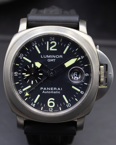 Panerai Luminor GMT Automatic 44MM Black Dial Rubber Strap (PAM00089)