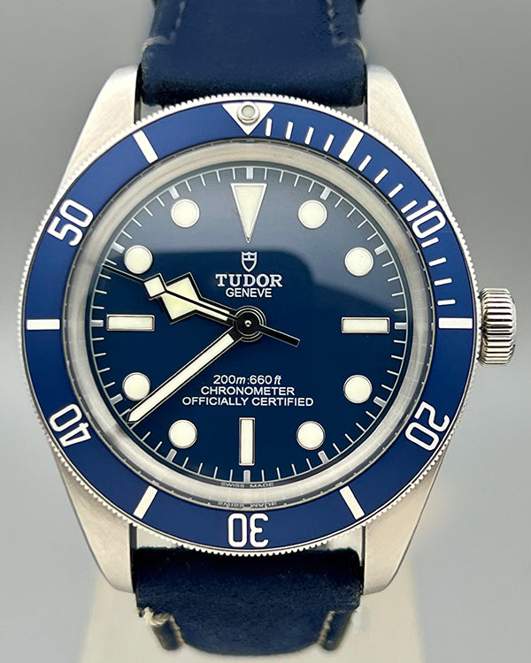 No Reserve - 2023 Tudor Black Bay 39MM Blue Dial Leather Strap (79030B)