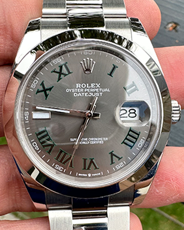 2021 Rolex Datejust "Wimbledon" 41MM Slate Dial Oyster Bracelet (126300)