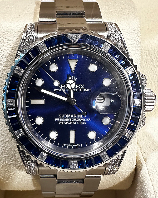 Rolex Submariner Date 40MM Aftermarket Blue Dial Oyster Bracelet (116610LN)