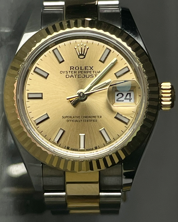 2023 Rolex Lady-Datejust 28MM Champagne Dial Two-Tone Bracelet (279173)