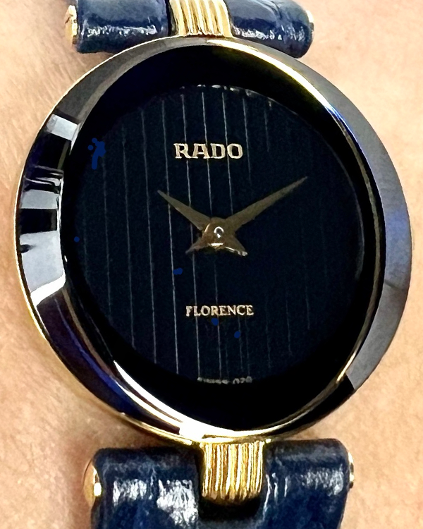 Rado Florence 24MM Quartz Blue Dial Leather Strap (153.3695.2)