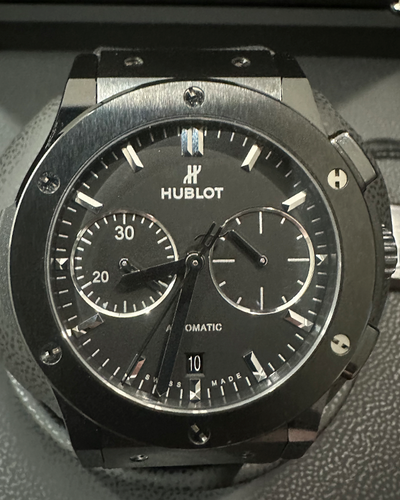 2023 Hublot Classic Fusion 45MM Black Dial Rubber Strap (521.CM.1171.RX)