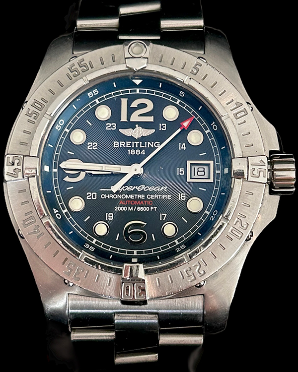 No Reserve - 2007 Breitling Superocean Steelfish 44MM Blue Dial Steel Bracelet (A17390)