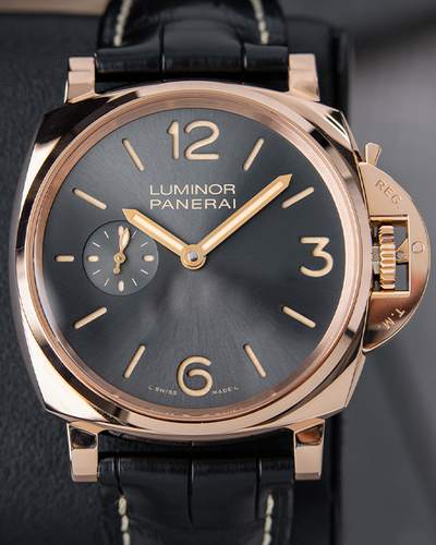 Panerai Luminor Due 3 Days 42MM Grey Dial Leather Strap (PAM00677)