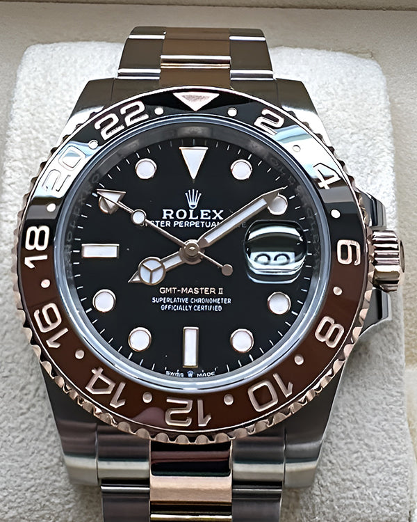 Rolex GMT-Master II  "Rootbeer" 40MM Black Dial Two Tone Bracelet (126711CHNR)