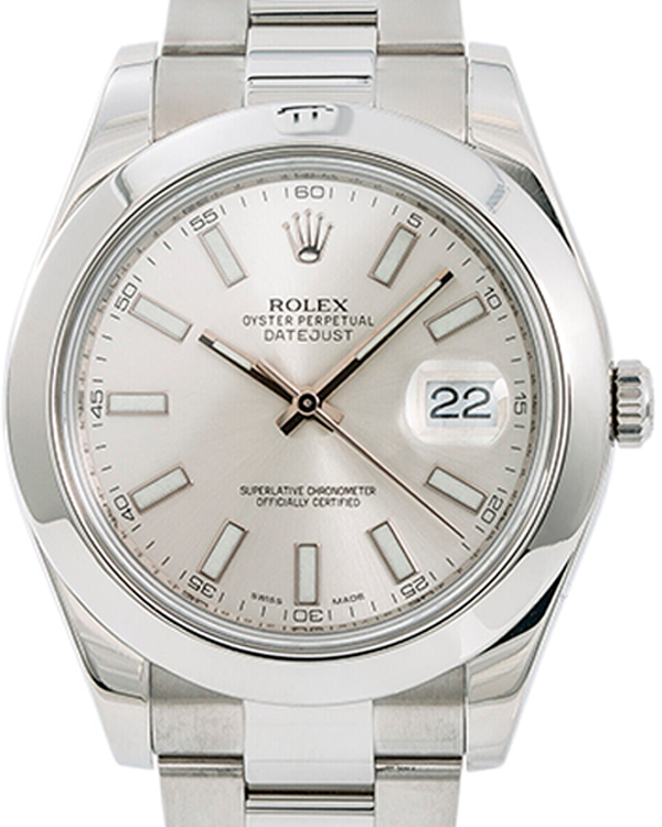 Rolex Datejust 41MM Silver Dial Steel Bracelet (116300)