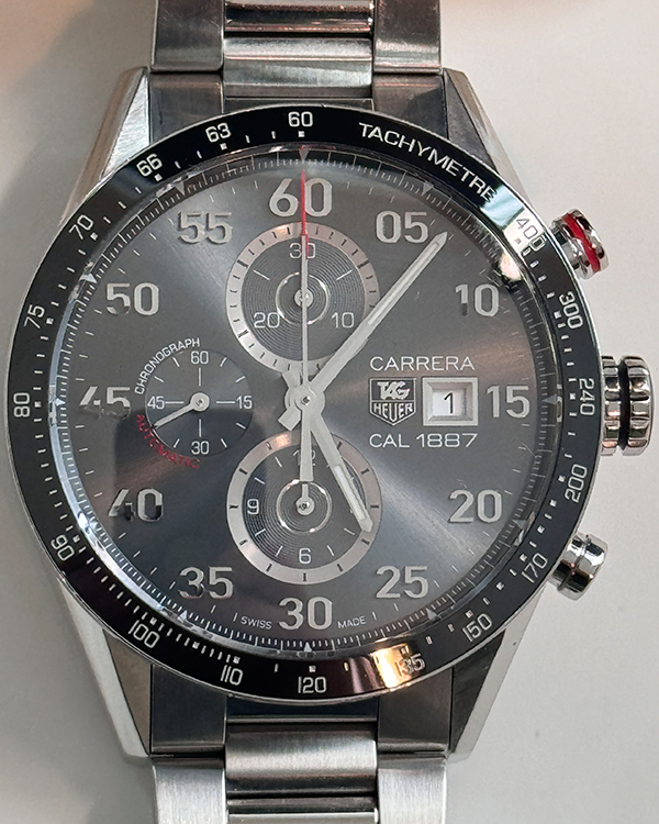 TAG Heuer Carrera Calibre 1887 43MM Grey Dial Steel Bracelet (CAR2A11.BA0799)