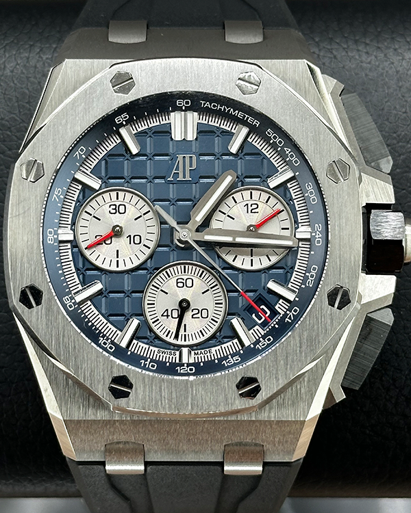 2022 Audemars Piguet Royal Oak Offshore Chronograph 43MM Blue Dial Rubber Strap (26420TI.OO.A027CA.01)