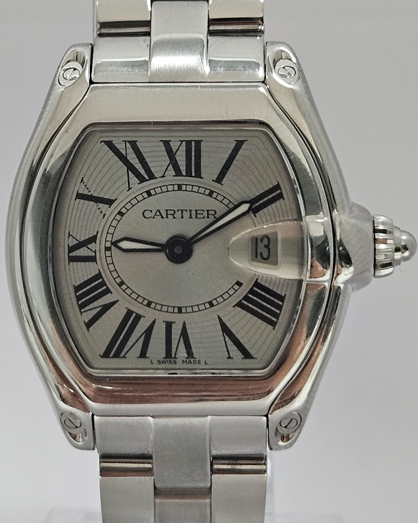 Cartier Roadster 36x30MM Quartz Silver Dial Steel Bracelet (W62016V3)