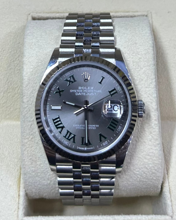 2021 Rolex Datejust 36MM "Wimbledon" Jubilee Bracelet Oystersteel Slate Dial (126234)