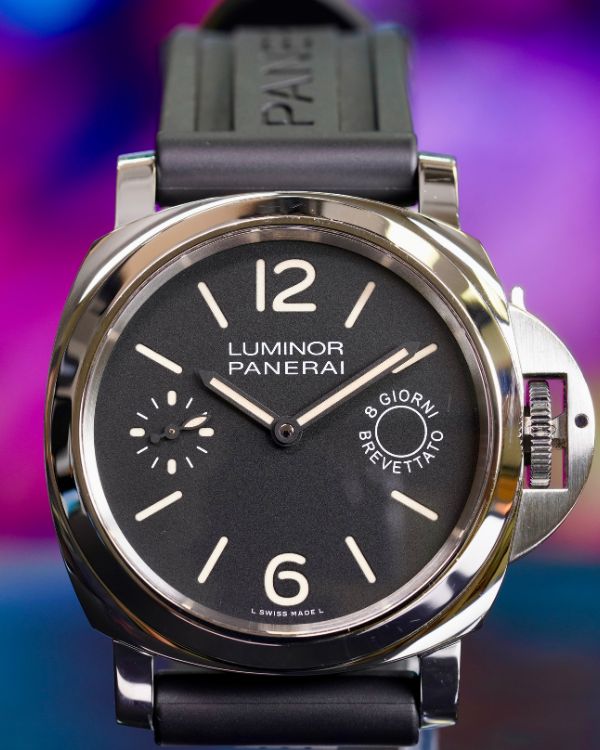 2017 Panerai Luminor Marina 8 Days 44MM Strap Steel Case Black Dial (PAM00590)