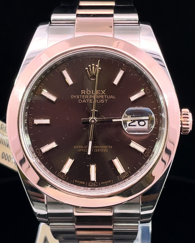 Rolex Datejust 41MM Brown Dial Two-Tone Oyster Bracelet (126301)