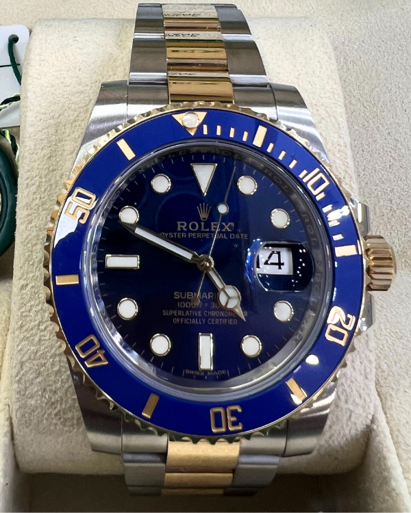 2018 Rolex Submariner Date 40mm Oystersteel and Yellow Gold Bluesy Dial (116613LB)