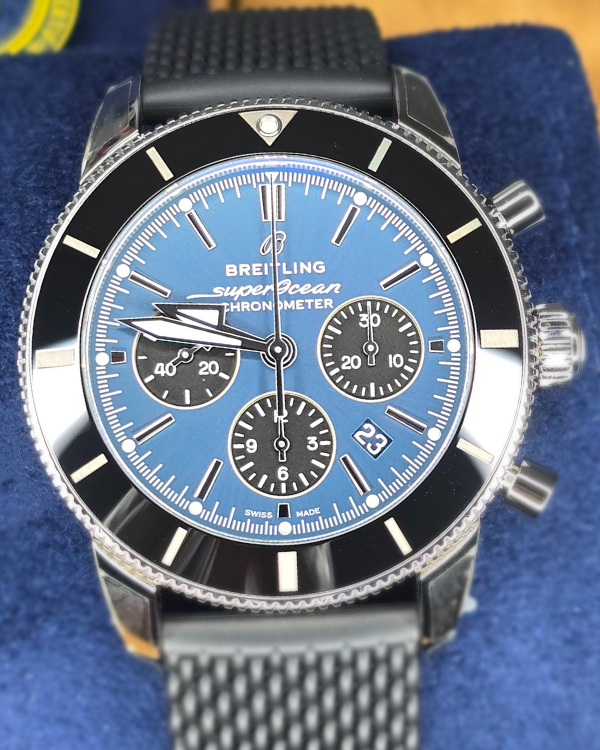 2022 Breitling Superocean Heritage Chronograph 44MM Blue Dial Steel Bracelet (AB0162)