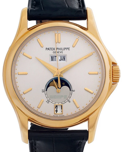 2003 Patek Philippe "Wempe" Annual Calendar Complications L.E 36MM Silver Dial Leather Strap(W125 5125J)