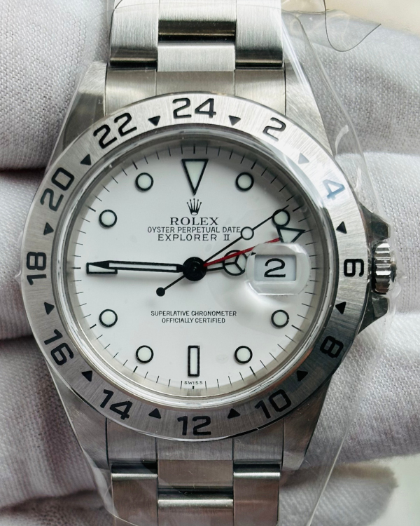 2000 Rolex Explorer II "Polar" 40MM White Dial Oyster Bracelet (16570)