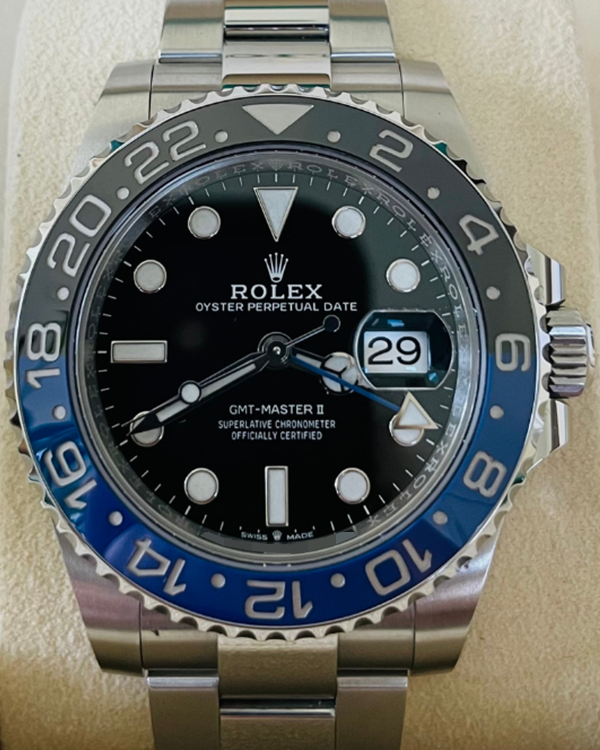 2023 Rolex GMT Master II "Batman" Oystersteel Black Dial (126710BLNR)