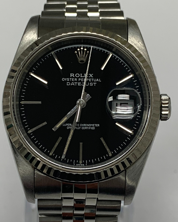 Rolex Datejust 36MM Black Dial Jubilee Bracelet (16234)