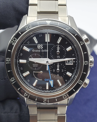 2023 Grand Seiko Evolution 9 GMT 45.3MM Bracelet Titanium Black Dial (SBGC251G)