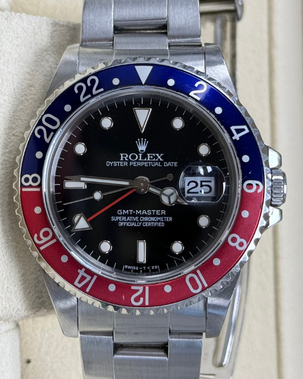 1996 Rolex GMT-Master "Pepsi" Vintage 40MM Black Dial Oyster Bracelet (16700)