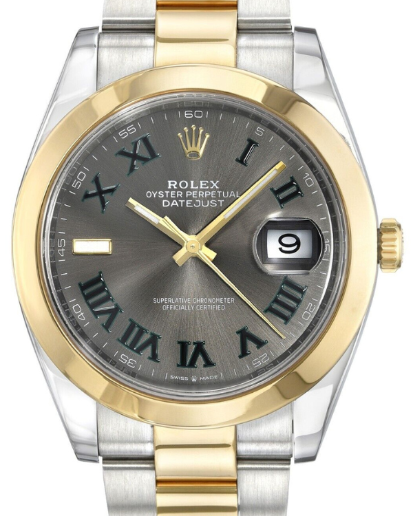 Rolex Datejust "Wimbledon" 41MM Slate Dial Two-Tone Oyster Bracelet (126303)