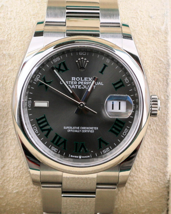 2023 Rolex Datejust "Wimbledon" 36MM Slate Dial Oyster Bracelet (126200)