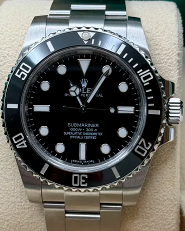 2019 Rolex Submariner No Date 40MM Black Dial Oyster Bracelet (114060)