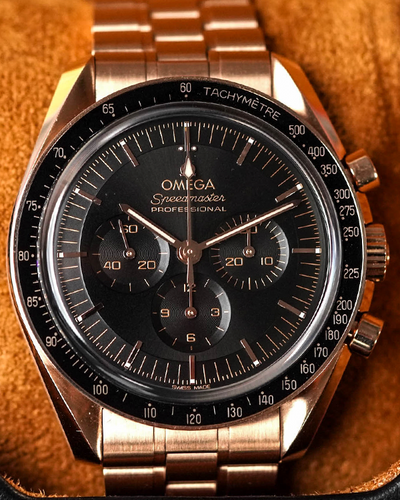 2021 Omega Speedmaster Professional Moonwatch 42MM Black Dial Sedna Gold Bracelet (310.60.42.50.01.001)