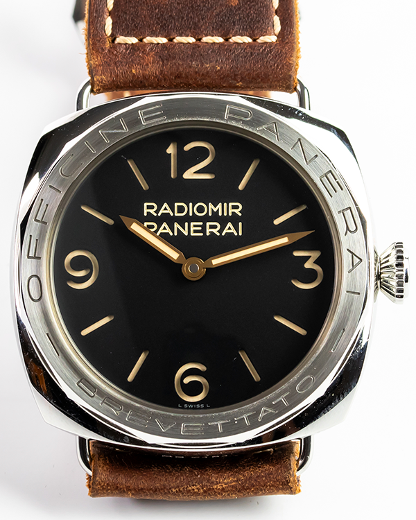 2018 Panerai Radiomir 3 Days Acciaio Limited Edition 47MM Black Dial Leather Strap (PAM00685)