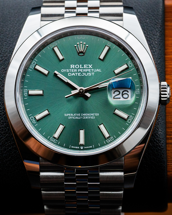 2024 Rolex Datejust 41MM Mint Green Dial Jubilee Bracelet (126300)