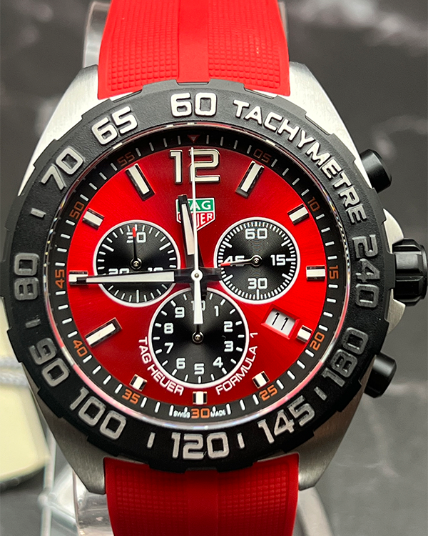 2023 TAG Heuer Formula 1 43MM Quartz Red Dial Rubber Strap (CAZ101AN.FT8055)