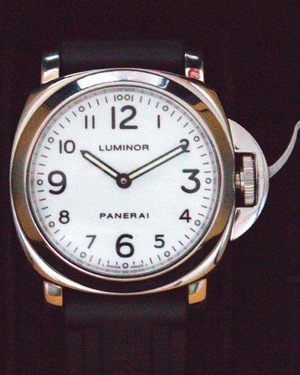 Panerai Luminor Base 44MM White Dial Rubber Strap (PAM00114)