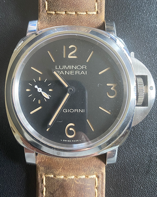 2022 Panerai Luminor 8 Giorni 44MM Black Dial Leather Strap (PAM00915)