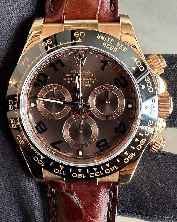 2016 Rolex Cosmograph Daytona 40MM Chocolate Dial Leather Strap (116515LN)