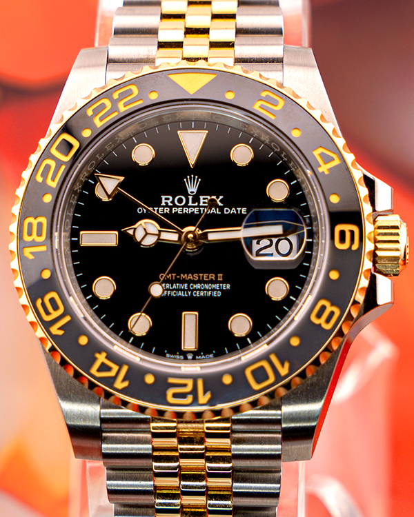 2023 Rolex GMT-Master II 40MM Black Dial Two-Tone Jubilee Bracelet (126713GRNR)