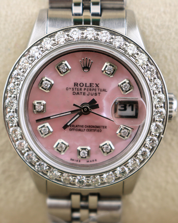 1988 (R Serial) Rolex Lady-Datejust 26MM Aftermarket Mother of Pearl Dial Jubilee Bracelet (69173)