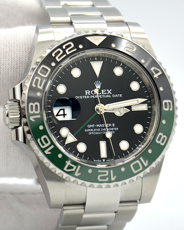 2023 Rolex GMT-Master II "Sprite" 40MM Oystersteel Black Dial (126720VTNR)