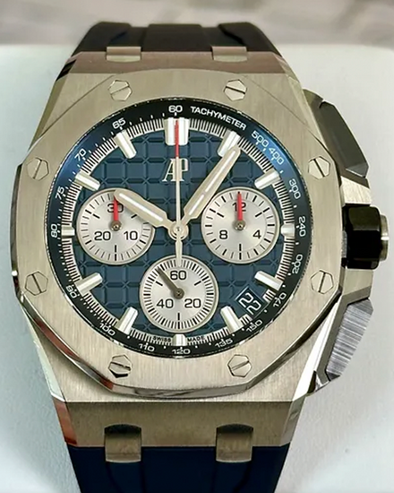 2022 Audemars Piguet Royal Oak Offshore 43MM Blue Dial Rubber Strap (26420TI.OO.A027CA.01)