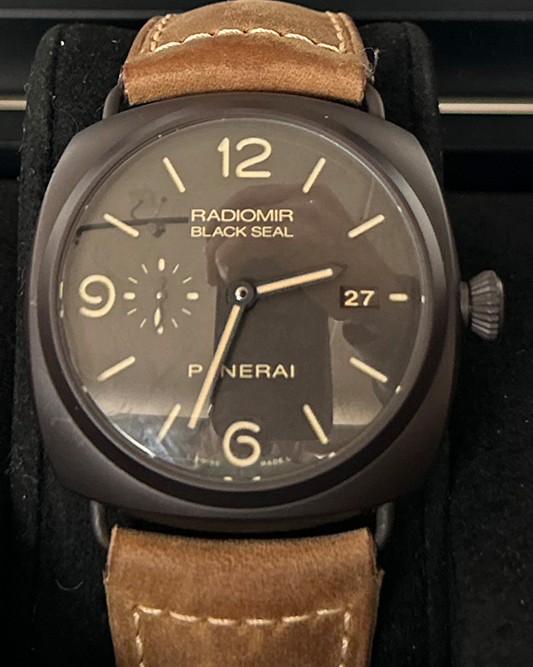 2013 Panerai Radiomir Black Seal 3 Days 45MM Black Dial Leather Strap (PAM00505)