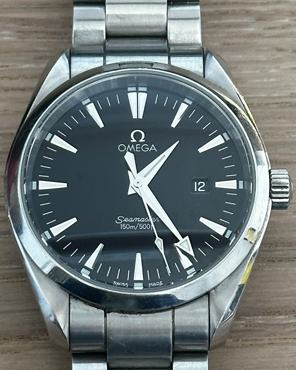 2010 Omega Seamaster Aqua Terra 39.2MM Quartz Black Dial Steel Bracelet (2517.50.00)