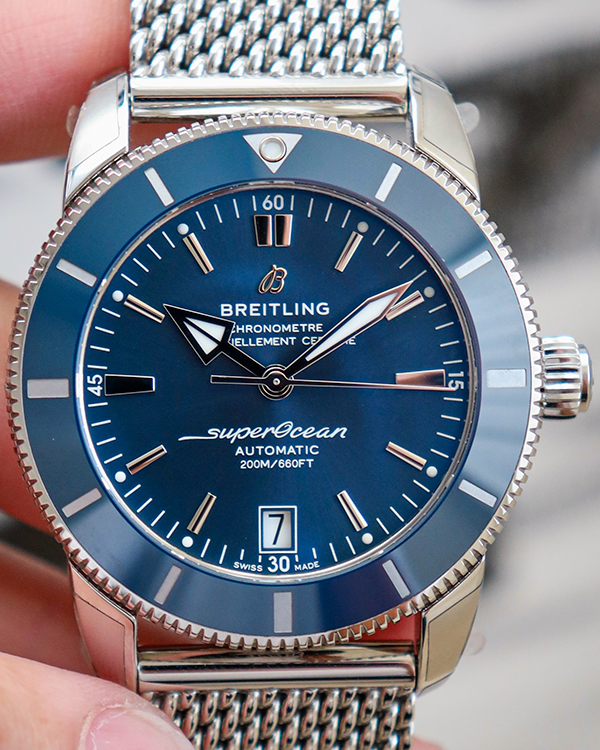 2023 Breitling Superocean Heritage B20 42MM Blue Dial Steel Bracelet (AB2010)