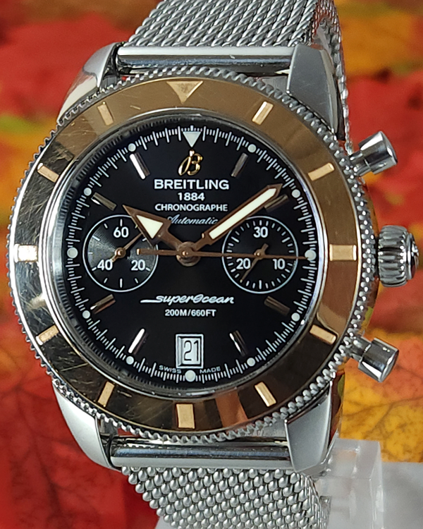 Breitling Superocean Heritage Chronograph 44MM Black Dial Steel Bracelet (U2337012/BB81)